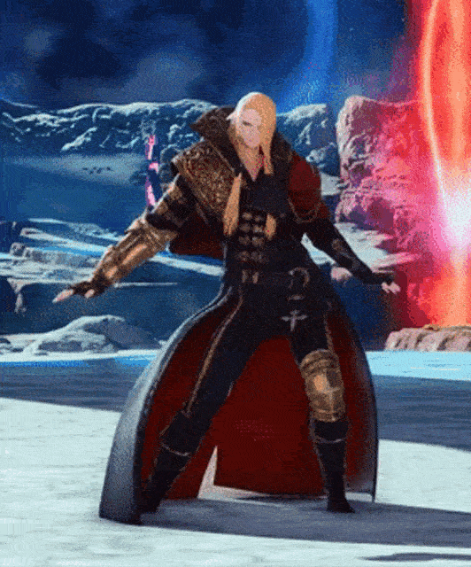 A gif of Zenos from FFXIV dancing to California Girls (I think?)